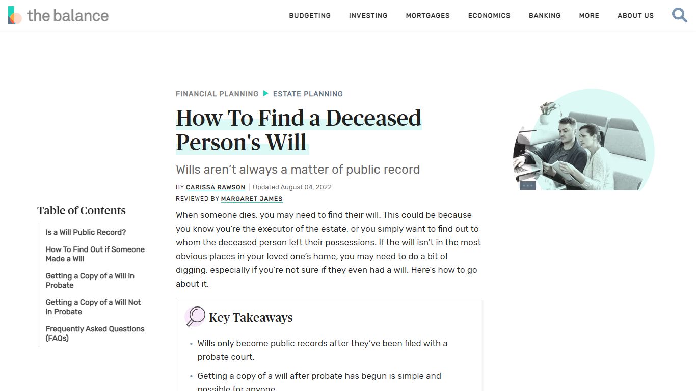 How to Obtain a Copy of a Deceased Person's Will - The Balance