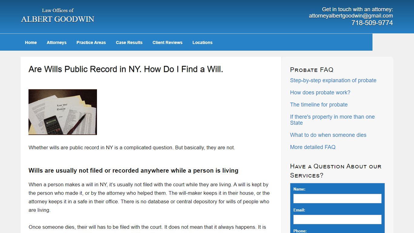 Are Wills Public Record in NY. How Do I Find a Will.