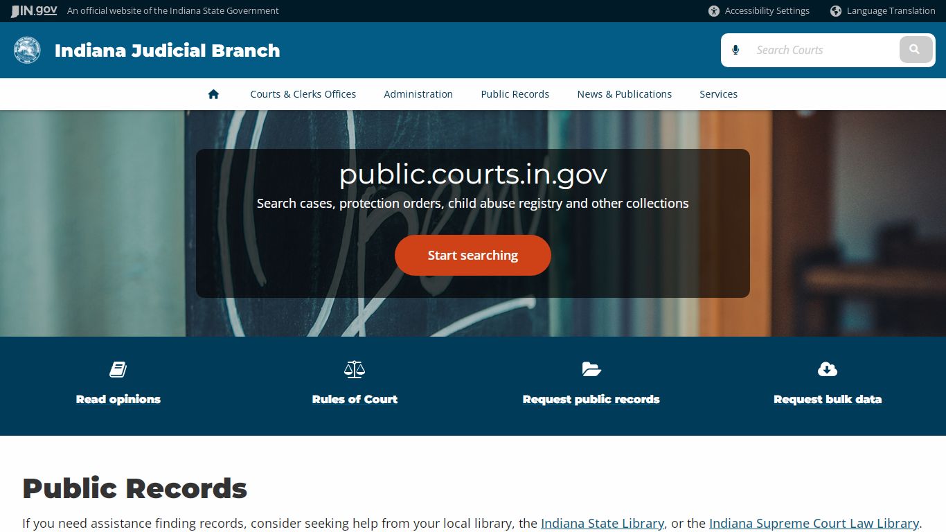 Public Records - Courts